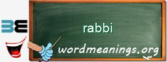 WordMeaning blackboard for rabbi